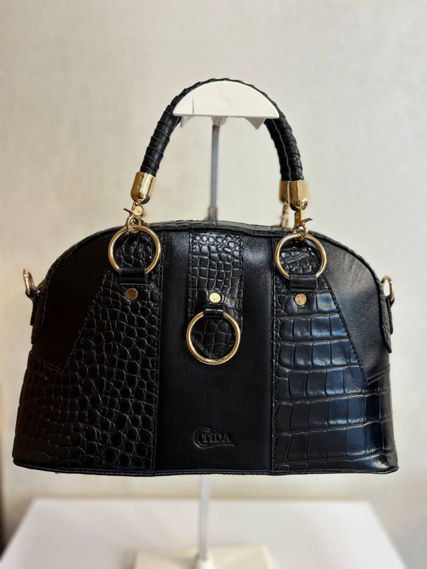 کیف دستی زنانه چرم طبیعی Dome Bag کد 0032